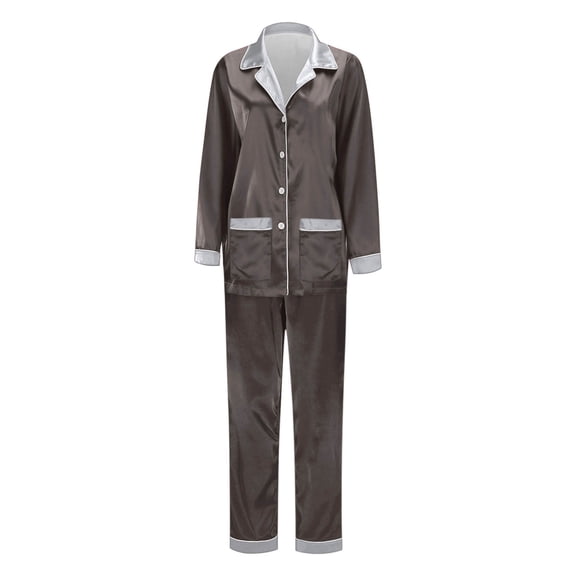 KANG Create Festive Memories | Family Christmas Pajama Set in Silky Fabric for Matching Style Grey XXL
