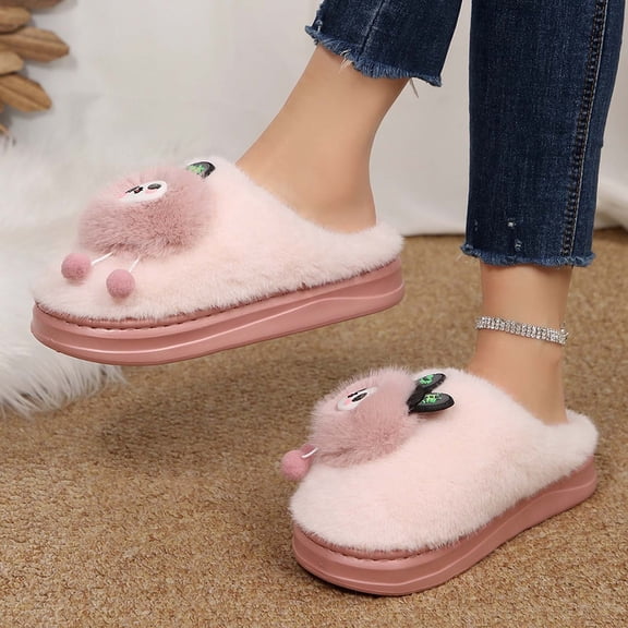 KANG Cute Slippers For And Warm Home Shoes For Fall And Winter