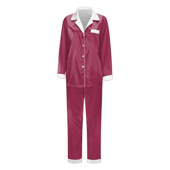 KANG Family Matching clothes Long Sleeve Silk Like Sleepwear For Parents And Kids Holiday Festive Loungewear Outfit Daughter Son Father Comfy Homewear For Mom