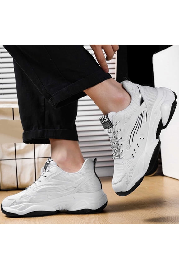 Fashion Casual Sneakers Stylish Dad Shoes Height Increasing Sports Footwear White 41