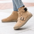 thumbnail image 1 of KANG Fashion Couples Matching Sneakers for Women & Men, Spring Summer Plus Size Leather Upper Shoes, Hand-Stitched Casual Comfort Athletic Training Fitness Shoes Khaki 44, 1 of 7
