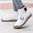 thumbnail image 1 of KANG Fashion Couples Matching Sneakers for Women & Men, Spring Summer Plus Size Leather Upper Shoes, Hand-Stitched Casual Comfort Athletic Training Fitness Shoes White 43, 1 of 9