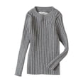 thumbnail image 1 of KANG Fashion Girls Sweaters Soft Knit Pullover Comfortable Round Neck Long Sleeve Top For Toddler Kids Casual Warm Fall Winter Clothes Toddler Sweaters, Grey 3Y, 1 of 3