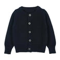 thumbnail image 1 of KANG Fashion Kids Girls Cardigan Long Sleeve Kid Button Sweater Girl Crew Neck Cardigans Sweater Toddler Sweaters, Dark Blue 12M, 1 of 3