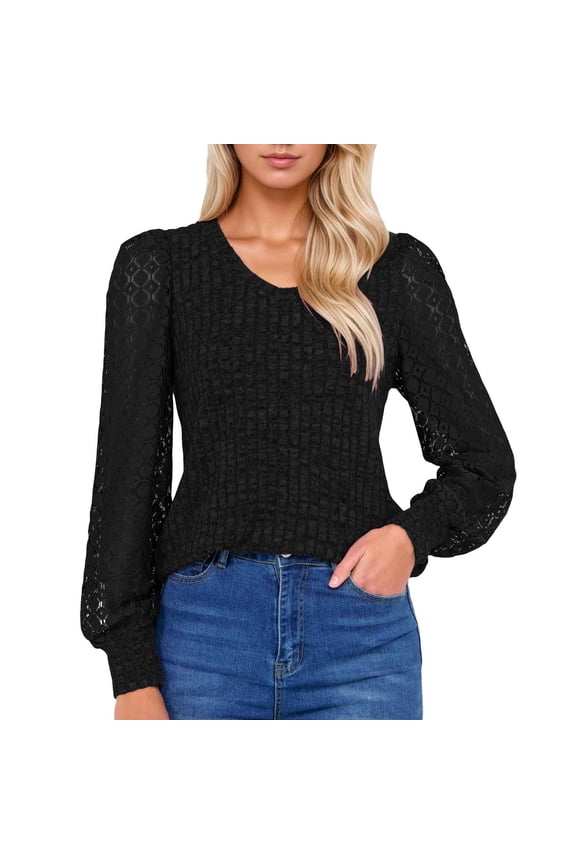 Ladies' Fashionable Casual Corset V Neck Long Sleeved Shirt Lace Top Sweater Pull Over Sweaters Womens, Pull Over Sweaters Womens