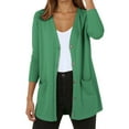 thumbnail image 1 of KANG Fashion Plus Size Women's Knit Cardigan Long Sleeve Open Front V Neck Lightweight Cover Up | Casual Loose Fit Sweater | Fall Winter Fashion Layering Piece, 1 of 4