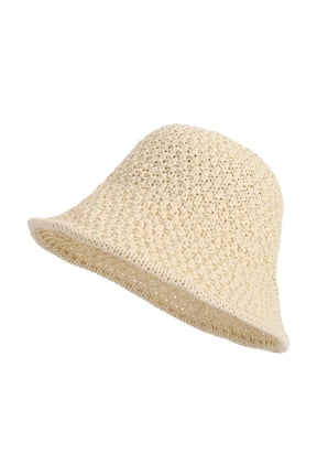 Sun Hats for Women, Handwoven Memory Shape Brim Hat, Face UV Protection Casual Bucket Beach Sun Hat For Summer Outdoor Daily Use Beige