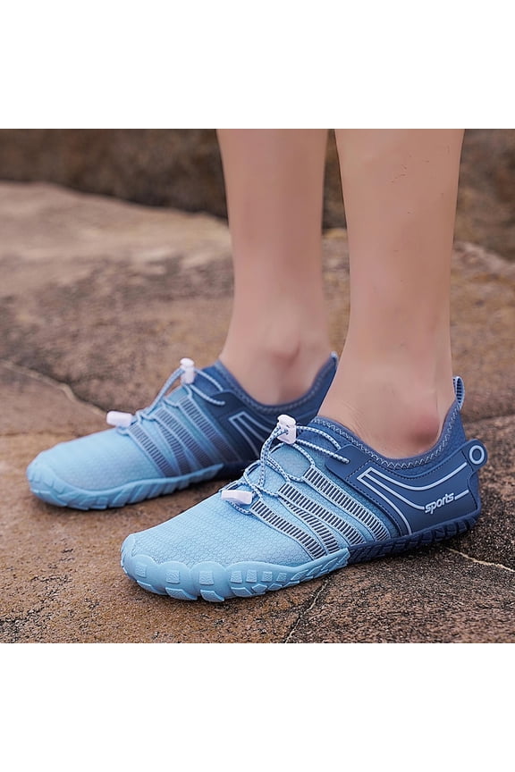 Unisex Quick-Dry Water Shoes, Lightweight River-Tracing Beach Shoes, Non- Outdoor Footwear for Hiking, Walking & Light Training Blue 36