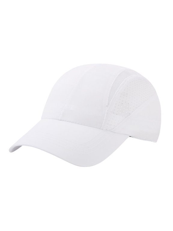 Women's Breathable Mesh Baseball Cap, UPF 50+ Sun Protection, Lightweight Quick-Dry Hat for Vacation, Hiking, Running, Outdoor Sports White One Size