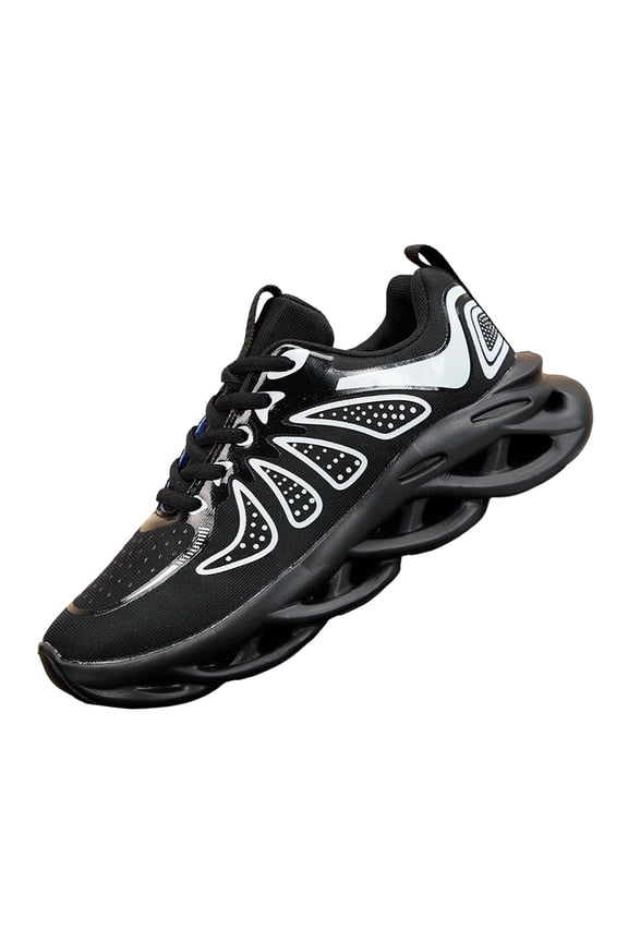 Women's Breathable Mesh Walking Sneakers, Lightweight Air-Cushioned Casual Shoes with Non- Soles for All-Day Comfort and Everyday Wear Black 37