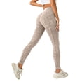 thumbnail image 1 of KANG Fashion Women's Sandwashed Seamless Yoga Pants High Waist Tummy Control Peach Lifting Soft Stretch Slim Fit Workout Running Fitness Leggings Beige M, 1 of 5