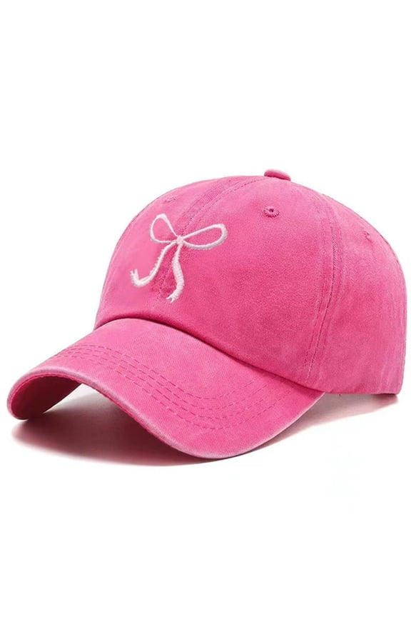 Female Bow Embroidery Korean Style Cute And Washable Denim Baseball Cap Versatile And Face Enhancing Small Sun Baseball Cap