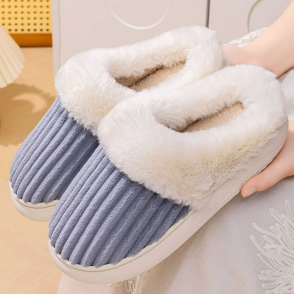 KANG Fleece Lined Winter Slippers For And Cozy Indoor Outdoor Shoes With Soft Sole Comfortable Design