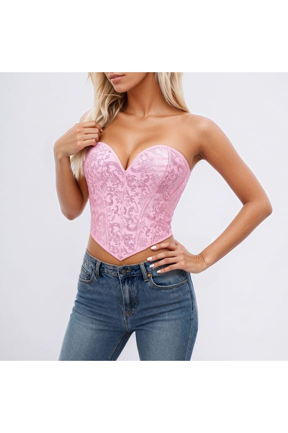 Floral Corset Top Bustier Shapewear With For Waist Training And Shaping