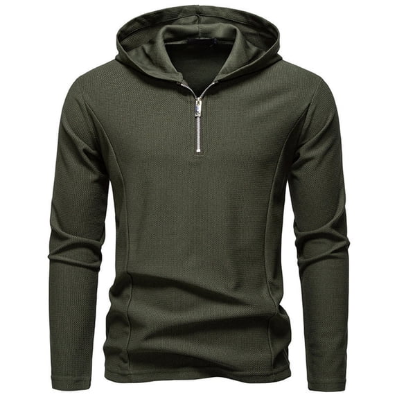 KANG Half Zip Pullover Hooded Athletic Sweatshirt Lightweight Breathable Performance Activewear Top For Running Training Casual Wear