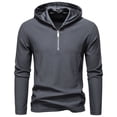 thumbnail image 1 of KANG Half Zip Pullover Hooded Athletic Sweatshirt Lightweight Breathable Performance Activewear Top For Running Training Casual Wear, 1 of 4