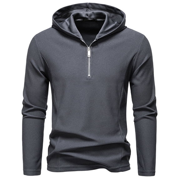 KANG Half Zip Pullover Hooded Athletic Sweatshirt Lightweight Breathable Performance Activewear Top For Running Training Casual Wear