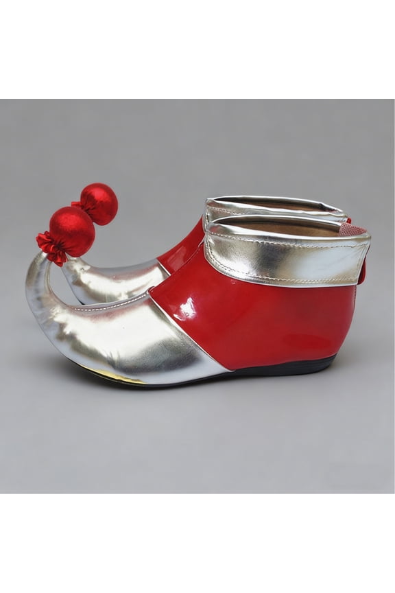 Handmade Ankle Boots For Cartoon Clown Design Flexible Rubber Sole Performance Footwear Ideal For Stage Shows Festive Events And Themed Parties Silver 35