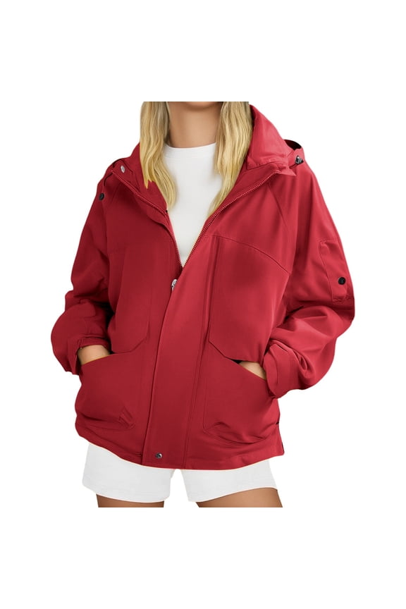 Heavyweight Plus Size Jacket For Men And Women Windproof Outdoor Hiking Coat With Hood Durable Workwear Fashionable Loose Fit All Season Casual Wear