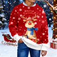 thumbnail image 1 of KANG His & Hers Christmas Sweatshirt | Unisex Ribbed Knit Pullover for Couples & Friends | Festive Matching SetRedS, 1 of 5