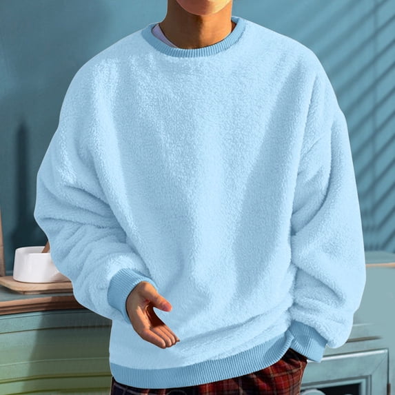 KANG Hoodless Sweatshirt Fleece Pullover Long Sleeve Crewneck Casual Athletic Top For Streetwear Gym Workout Comfortable