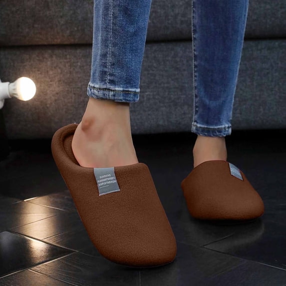KANG Indoor Slippers Cozy Warm Soft Sole Minimalist Style Closed Toe Ideal For Home And Couple Use Winter Comfort Footwear For Ladies