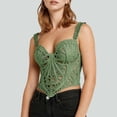thumbnail image 1 of KANG Lace Top With Waist Cincher For Shaping Corset Style Crop Top, 1 of 4