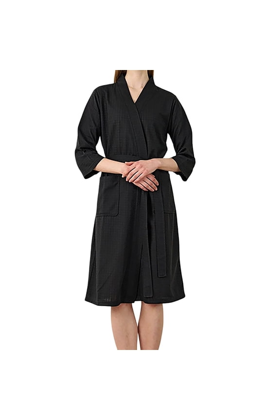 Lightweight Couples Robes For Three Quarter Sleeve Absorbent Bathrobes For Everyday Comfort
