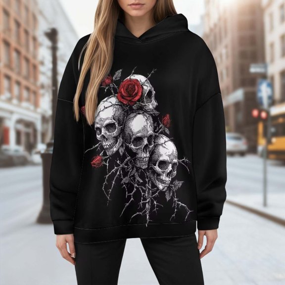 KANG Lightweight Hooded Sweatshirt Long Sleeve Jacket Casual Streetwear Pullover For Teen Girls Athletic Outerwear