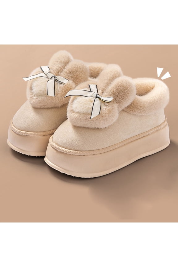 Memory Foam Slip On Shoes For Winter Warm Fleece Lined Indoor Outdoor Slide Mule With Arch Support