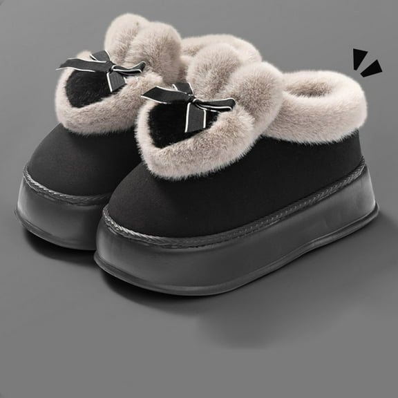 KANG Memory Foam Slip On Shoes For Winter Warm Fleece Lined Indoor Outdoor Slide Mule With Arch Support