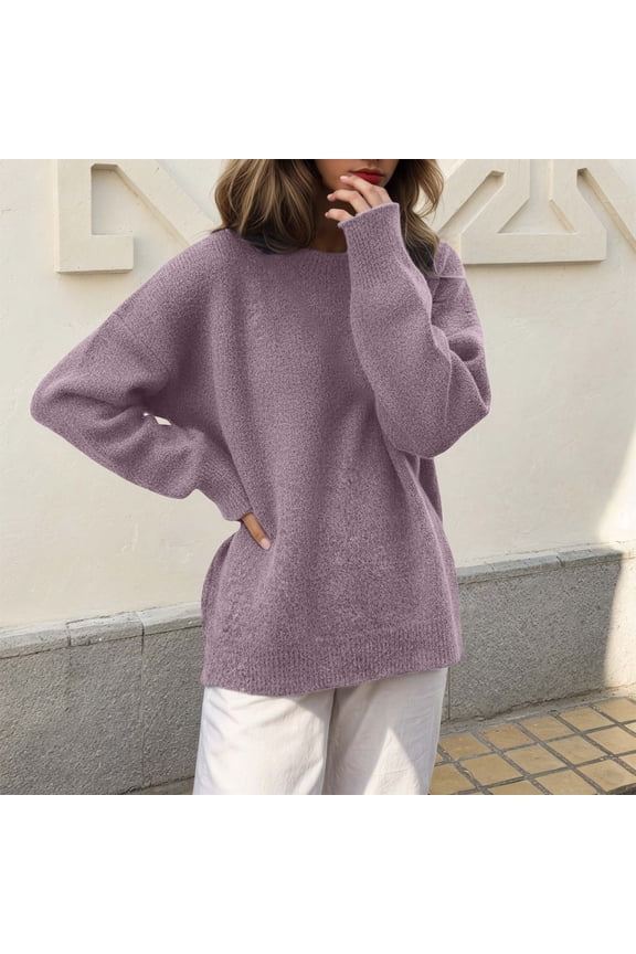 Oversized Turtleneck Sweater Soft Knit Pullover Cozy Warm Casual Winter Fall Fashion Top