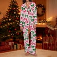 thumbnail image 1 of KANG Print Pajama Soft Milk Silk Long Sleeve Top And Pants Loungewear For Holiday Season Cozy Homewear With Elegant Bow Comfortable Nightwear Outfit, 1 of 7