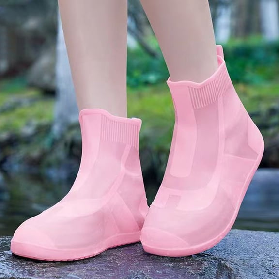 KANG Shoe Covers For Men Women Non Slip Outdoor Rain Boots Protectors Reusable Durable Thick Sole Footwear For Hiking Camping Walking