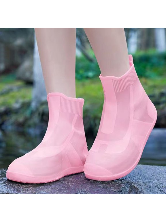 Shoe Covers For Men Women Non Slip Outdoor Rain Boots Protectors Reusable Durable Thick Sole Footwear For Hiking Camping Walking