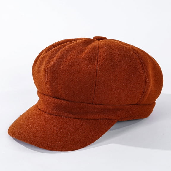 KANG Solid Color Eight Panel Beret Hat For Small Face And Versatile Daily Fashion