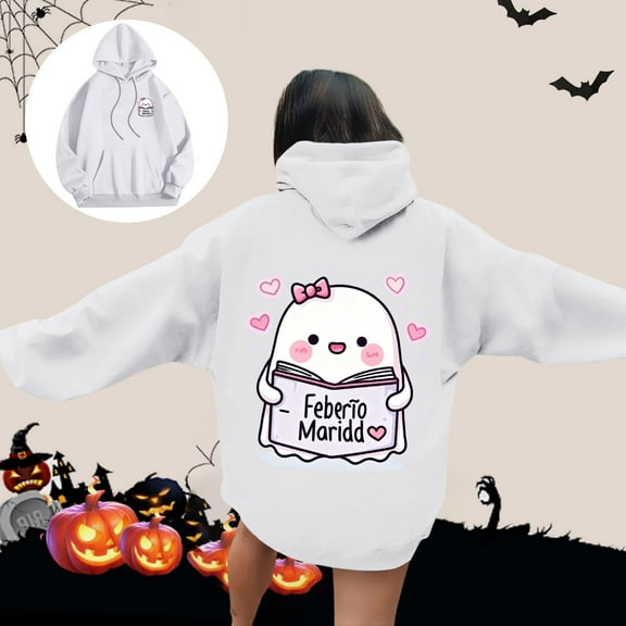 KANG Stylish Printed Hooded Sweatshirt Casual Loose Fit Top For Everyday Wear