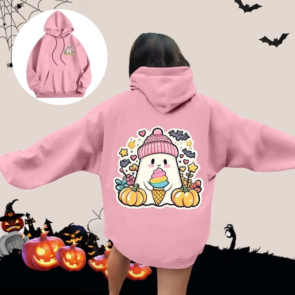 KANG Stylish Printed Hooded Sweatshirt Casual Loose Fit Top For Everyday Wear