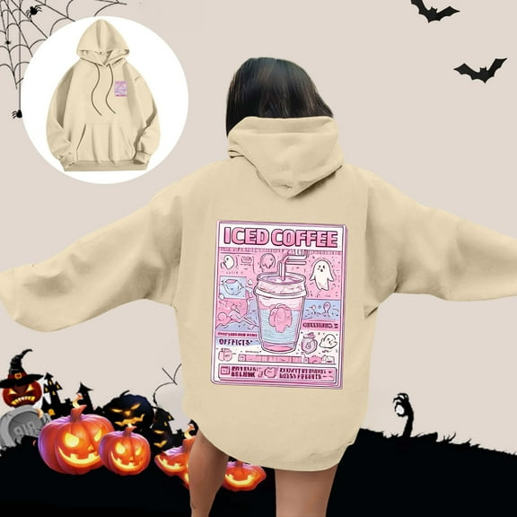 KANG Stylish Printed Hooded Sweatshirt Casual Loose Fit Top For Everyday Wear