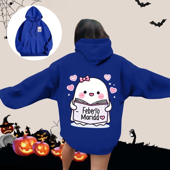 KANG Stylish Printed Hooded Sweatshirt Casual Loose Fit Top For Everyday Wear