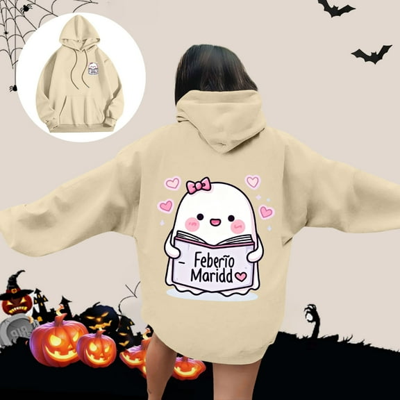 KANG Stylish Printed Hooded Sweatshirt Casual Loose Fit Top For Everyday Wear