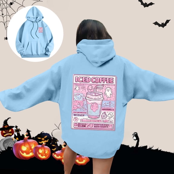 KANG Stylish Printed Hooded Sweatshirt Casual Loose Fit Top For Everyday Wear