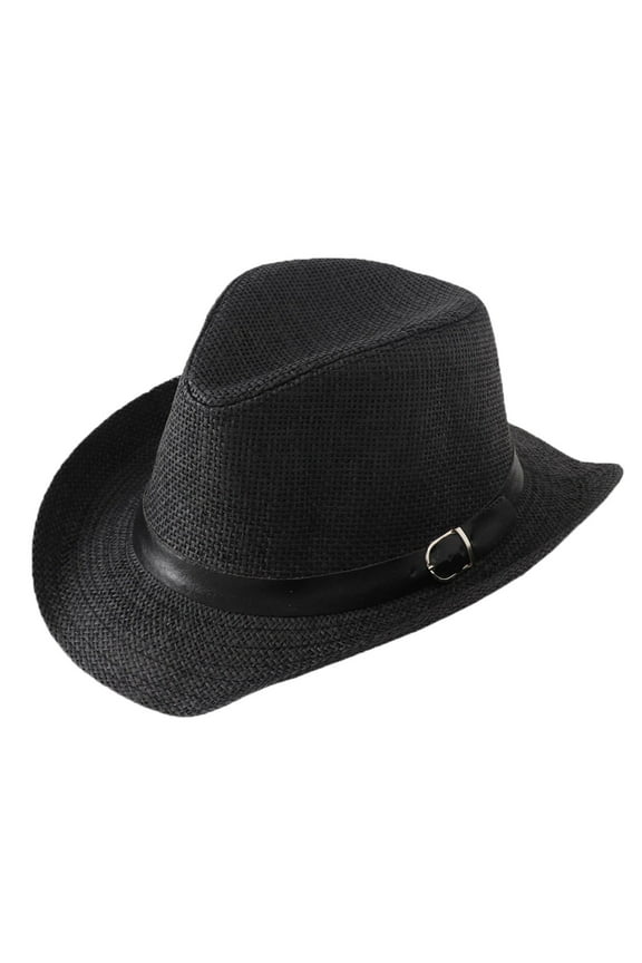 Summer Sun Hats For Women Men Breathable Panama Straw Cowboy Hat Wide Brim Rolled Edge Sun Casual Beach Outdoor Travel Elegant British Style