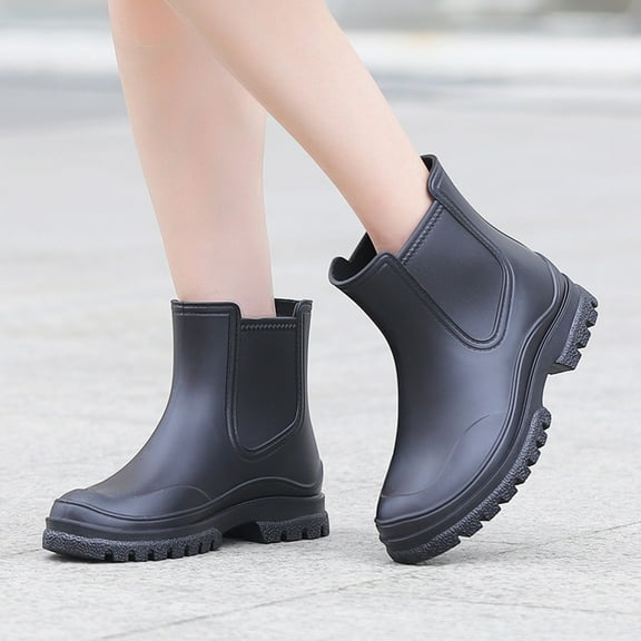 KANG Top Rubber Baby Boots Water Women Rain Boot Rainproof Shoe Rain Boots Collar Gardening Boots Ultra Lightweight Portable Garden Shoes