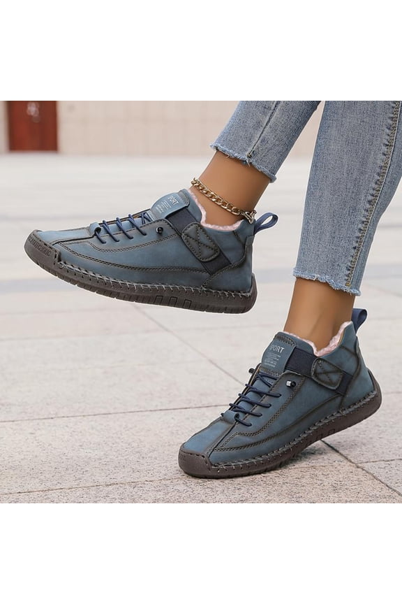 Trainers Elira Comfortable Supportive Trainers Ergonomic Orthopaedic Shoes With Adjustable Elastic Band Slip On For Hiking Camping Driving White Blue 36