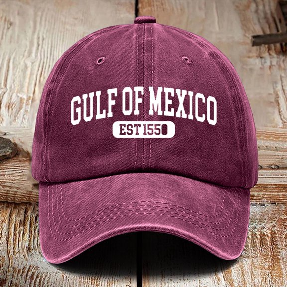 KANG Vintage Print Washed Cap For Men And Women Adjustable Unisex Baseball Hat