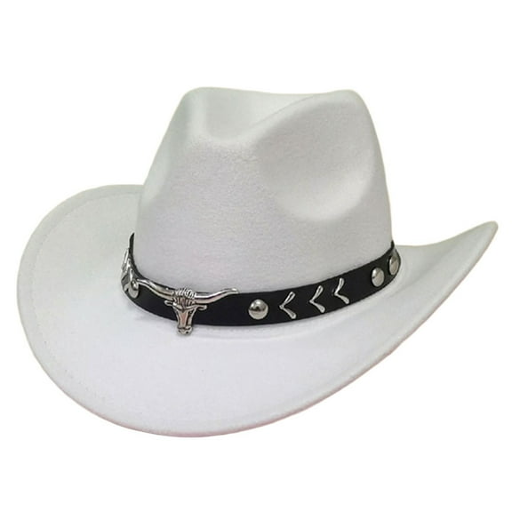 KANG Western Denim Curved Top Hat Woolen Big Brimmed Hat Autumn And Winter Style British Jazz Hat