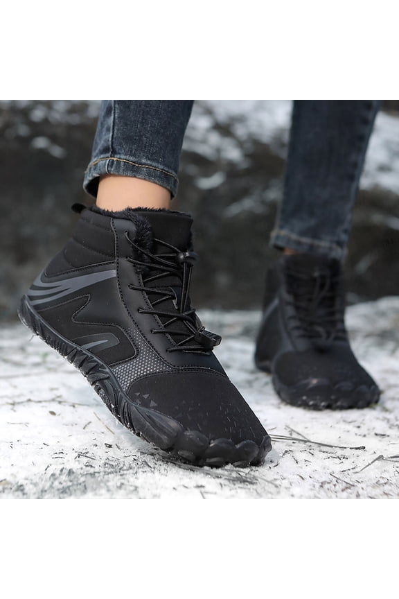 Winter Ankle Boots Couples Fashion Lined On Lace Up Design Comfortable Warm Boots For Cold Weather Outdoor Daily Wear Durable Lightweight Non Sole