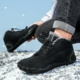 thumbnail image 1 of KANG Winter Ankle Boots With Fleece Elastic Lace Up Mid Top Slip Boots For Cold Weather Comfort, 1 of 9