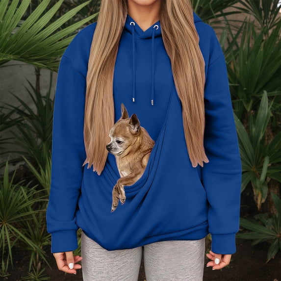 KANG Winter Hooded Sweatshirt With Pocket And Pouch For Cat Mom Comfort